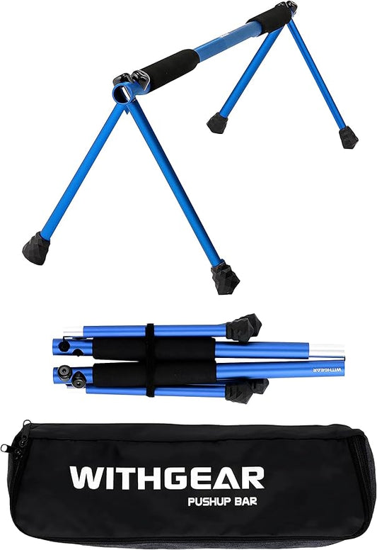 Push Up Bar – Folding Dip Bar for Home Workout, Lightweight & Portable Strength Training Equipment for Men & Women, Indoor & Outdoor Use (Hawk)