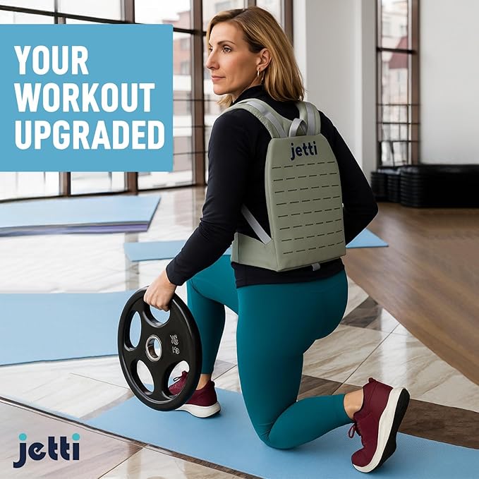 Weighted Vest for Women & Men - 7lb Adjustable Weighted Vest for Walking, Running & Workouts - Evenly Distributed Weight for Comfort & Performance, Includes Carry Pack & Starter Plate