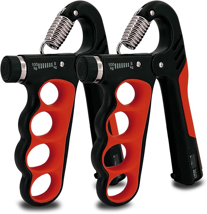 Senston Grip Strength Trainer 2 Pack - Adjustable 11-220Lbs (5-100KG) with Auto Counter, Hand Grip Strengthener, Forearm Exerciser for Athletes, Musicians, Gym, Home, Injury Rehab
