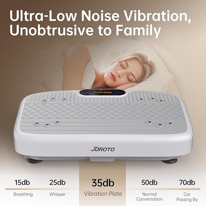 JOROTO Vibration Plate Exercise Machine, Vibration Platform Plate for Lymphatic Drainage & Weight Loss, Vibrating Plate Body Shaker Exercise Machine for Women Whole Body Workout