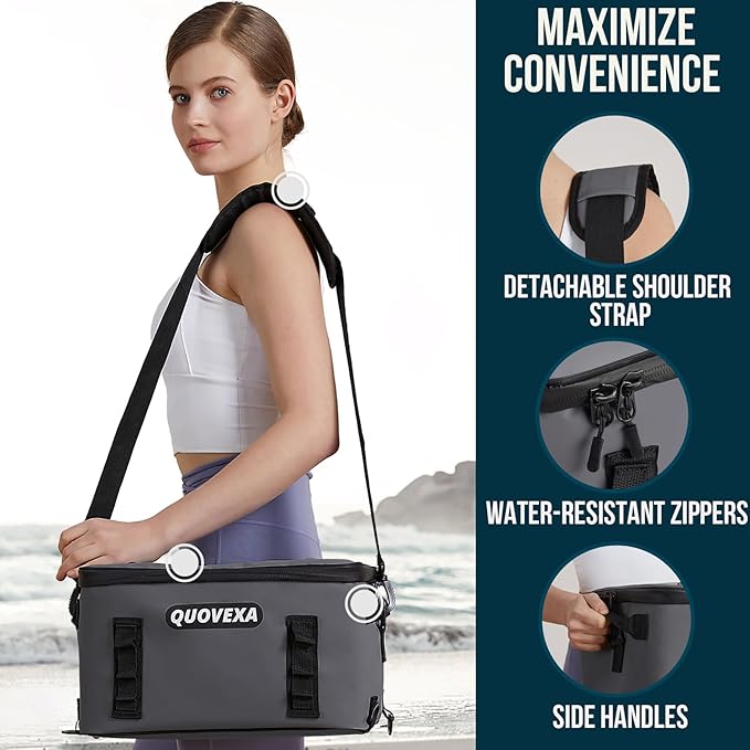 Paddle Board Cooler Bag, Sup Cooler, Coolers Deck Bag with 4 Pockets, Kayak Cooler Fits 30 Cans, Deck Coolers Bag for Paddleboard, Paddle Board Accessories with Phone Pouch