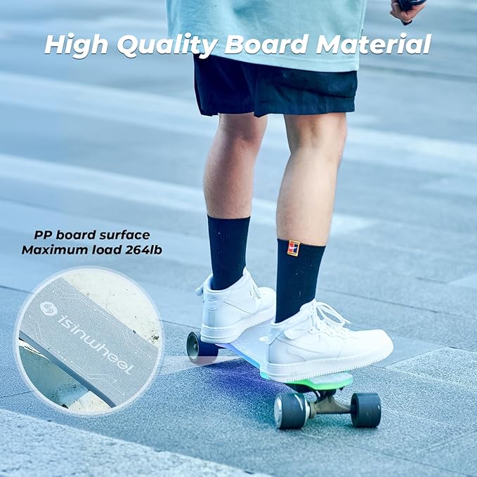 isinwheel V4/V6/V6pro/V8/V10 Electric Skateboard with Remote, 250W/450W/500W/1200W/3000W Brushless Motor, 9Mph/12Mph/30 Mph /32Mph Top Speed, Electric Longboard for Adults ＆Teens