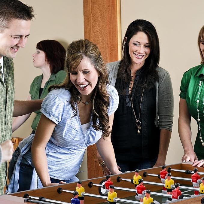 Giantex 4-in-1 Combination Game Table, with Soccer, Hockey, Billiards, Table Tennis, Perfect for Game Room, Family Night, Wood Foosball Game Table Top