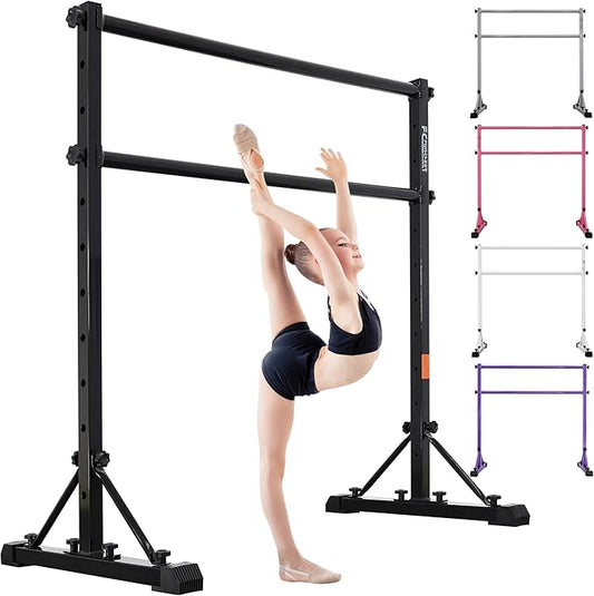 Adjustable Ballet Barre,Portable Dance bar,Fitness Equipment for Dance & Balance Excercise,Super Sturdy for Balance Workout,Weight Limit 250 LBS