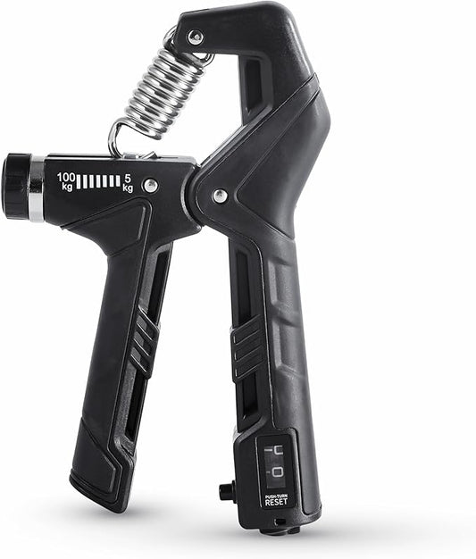 Hand Gripper Strengthener, Adjustable Resistance 22-220Lbs (10-100kg) Forearm Exerciser, Grip Strength Trainer for Muscle Building & Injury Recovery, Aerobic Hands