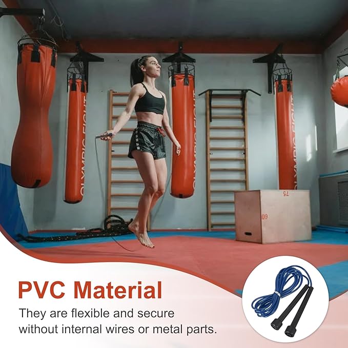 PATIKIL Jump Rope PVC, Adjustable Speed Skipping Rope Tangle-Free Exercise Equipment for Workout Women Men Outdoor Training Home Fitness