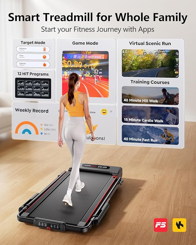 3 in 1 Under Desk Treadmill with Incline, Walking Pad with Removable Desk Workstation, Adjustable Height for Different Need, 300lbs Capacity, Foldable Compact for Home Small Office
