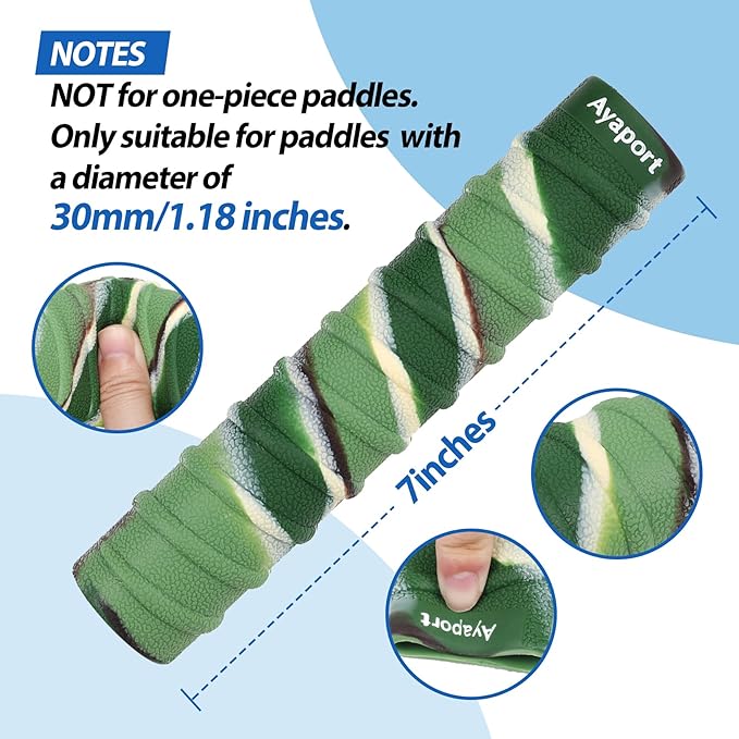 Ayaport Kayak Paddle Grips Non-Slip Silicone Wraps Blister Prevention Kayaking Accessories for Take-Apart Paddles
