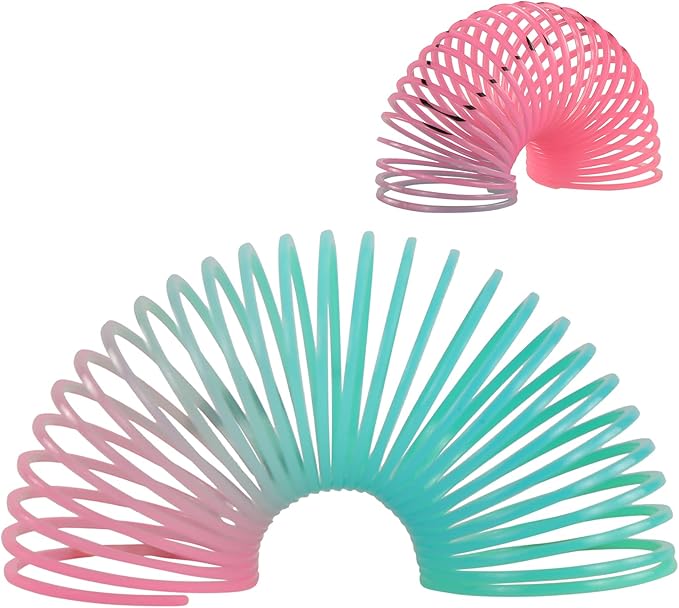 72 Pack Spring Rainbow Magic Fidget Stress Coil Mini Springs Bulk Toys For Party Favor Carnival Prize Birthday Goodie Bag Stuffers For Kids Boys Girls… (72)