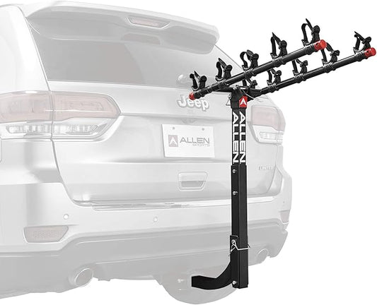 Allen Sports Deluxe 5-Bike Hitch Mount Rack, Model 552RR-R , Black, 2-Inch Receiver