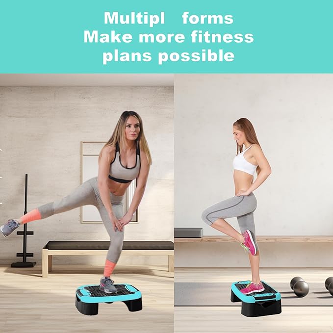 4-In-1 Aerobic Balance Board and Step Up Exercise Platform - Adjustable Multifunctional Balance Board Slant Board, Steppers for Exercise - Home Workout Non Slip Stepper Platform