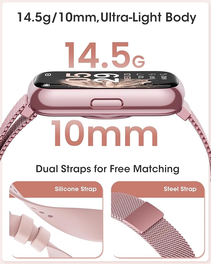 Health & Fitness Tracker, Smart Watches for Women with 24/7 Heart Rate,Sleep Tracker, 20+ Sport Modes Fitness Watches for Women, Smart Watch for Phones, IP68 Step Tracker, Pedometer Watch, Gift