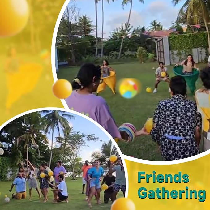 Granny Pants Yard Game, 2Pcs Granny Pants Outdoor Party Game Granny Pants Outdoor Game with 8 Bouncy Balls and Pump Fun Family Reunion & Adult Yard Games for Groups