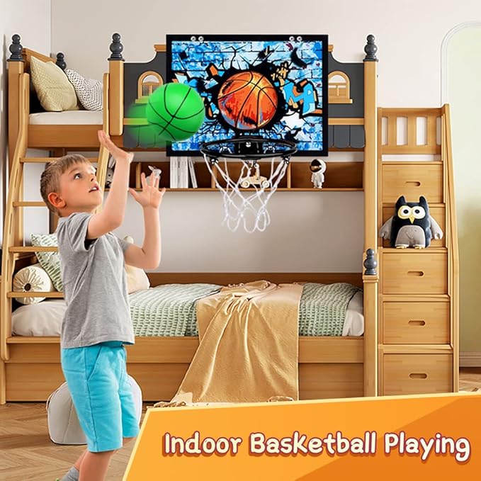 Mini Foam Basketball for Hoop, 5" Squeeze PU Balls for Over The Door Hoop, Replacement Balls for Kids Adults, Beach Indoor Outdoor Sport Game Gift Set 3 PCS (Rainbow)