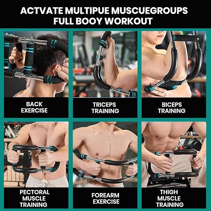 Twister Arm Trainer, Adjustable Chest Workout Equipment，（30-120lbs） for Men & Women,Portable Home Gym Strength Trainer，Muscle Builder & Strength Training for Arms, Chest