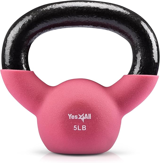 Yes4All Kettlebells 5lbs-65lbs & Kettlebell Sets Adjustable Weights, Kettlebell for Weight Training, Home Workout Equipment with Secure Grip for High Rep, Exercise Equipment