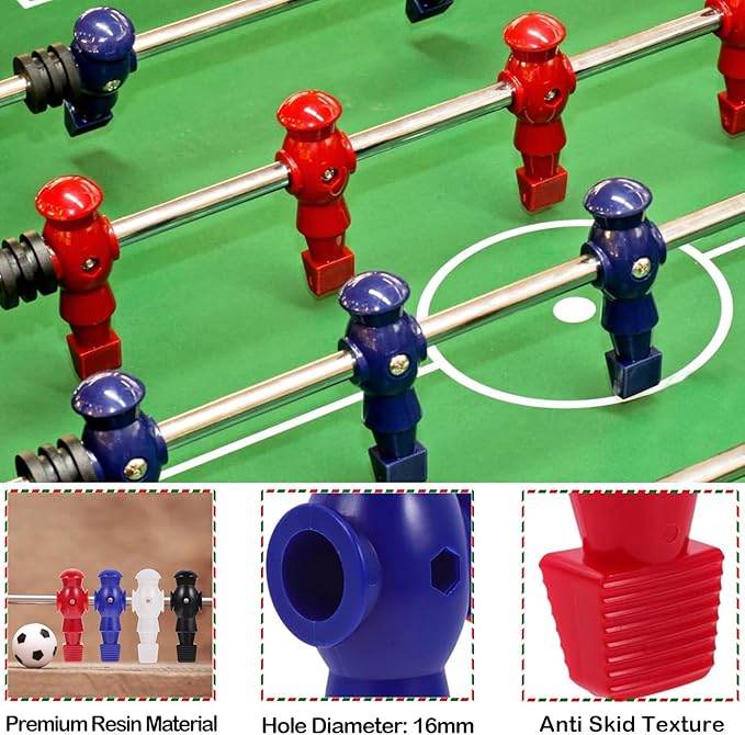 26pcs Foosball Men Replacement, Soccer Player Set Football Players Parts Foosball Man Table Player Football Machine Accessories Replacement Parts