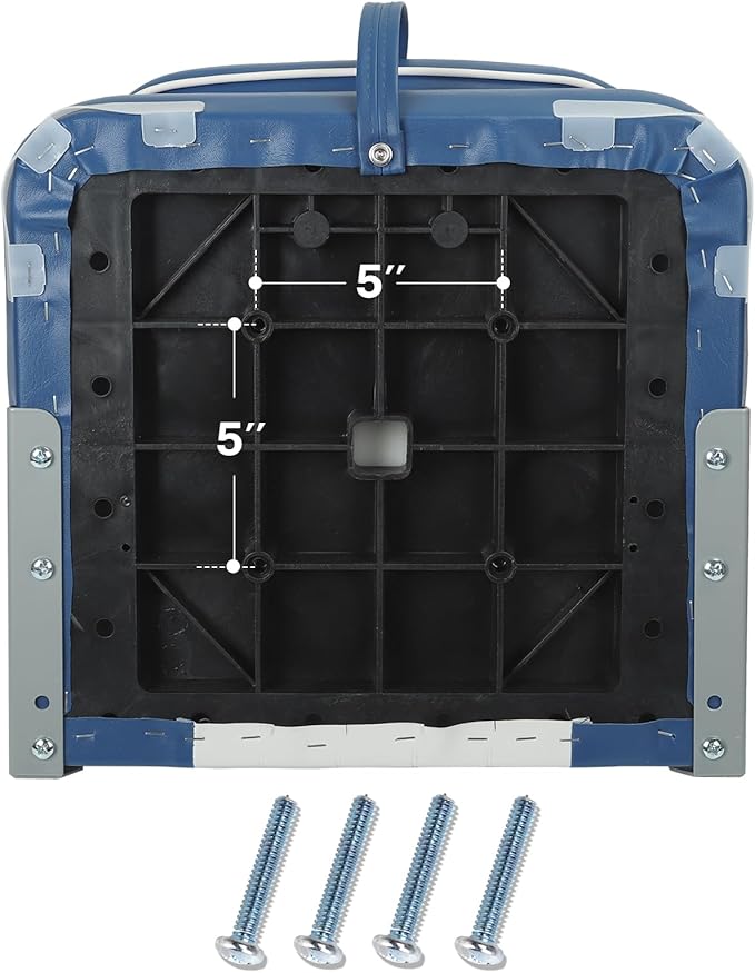 Classic Low Back Fishing Boat Seat with Backrest Folding Boat Chair Marine Bass Jon Boat Seats