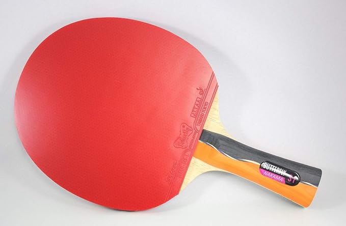 Butterfly Nakama Shakehand Ping Pong Paddle - Recommended for Beginner & Intermediate Level Players - Includes Two Free 40+ Balls - International Table Tennis Federation Approved