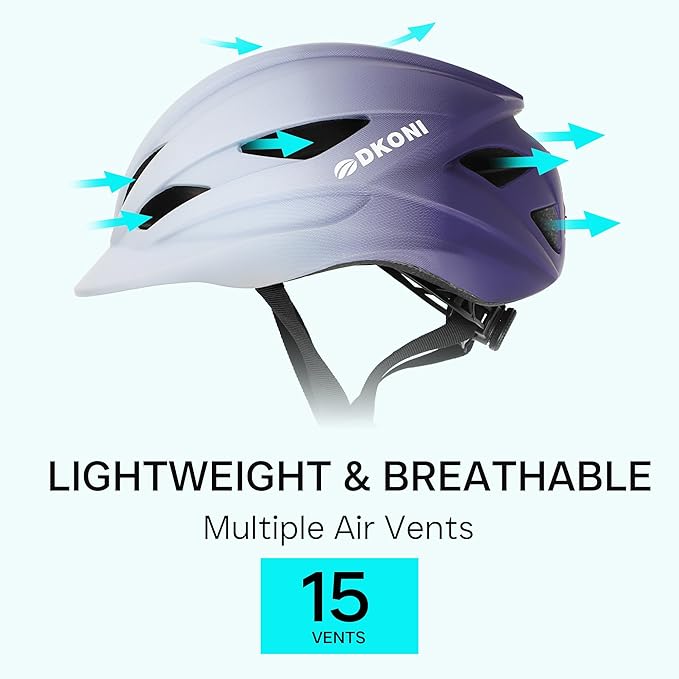 Bike Helmet Adult Urban:Bicycle Helmet for Men Women with USB Charge Detachable Taillight Helmets for Commuter Cycling Scooters