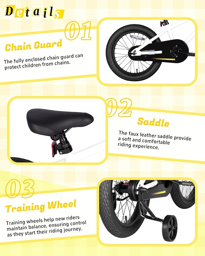 BMX Style Kids Bike for 2-8 Years Old Boys Girls Toddlers 12 14 16 Inches Bicycle with Training Wheels Coaster Brake, Multiple Color