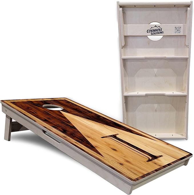 Tournament Cornhole Boards - Regulation 2'x4' Set 3/4" Baltic Birch - Bags Sold Separatetly (Wood Letter Design)