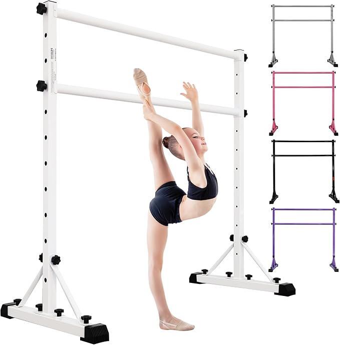 Adjustable Ballet Barre,Portable Dance bar,Fitness Equipment for Dance & Balance Excercise,Super Sturdy for Balance Workout,Weight Limit 250 LBS