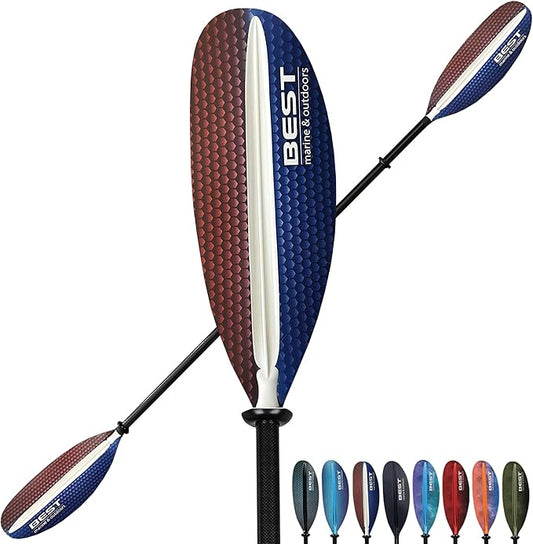 Best Marine and Outdoors Kayak Paddle, Carbon Fiber Shaft & Fiberglass Reinforced Polypropylene Blades, 220cm, 234cm, 250cm, Lightweight Kayak Paddles for Adults