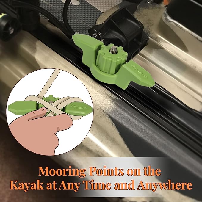 Kayak Anchor Cleat for Kayak Track Mount, Standard Kayak Cleat Track Mount, Rope Cleat for Kayak Rail Mount Accessories, Kayak Line Cleat