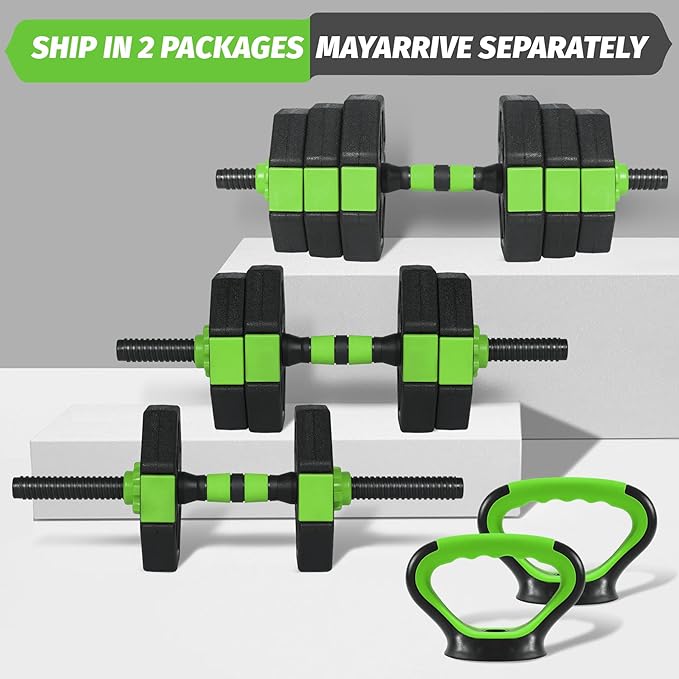 3-In-1 Octagonal Adjustable Dumbbell Set, 44/88LBSFree Weights Dumbbells with Anti-Slip Handle for Men & Women, Versatile Dumbbells Set of 2 with Connector, Perfect for Home Gym