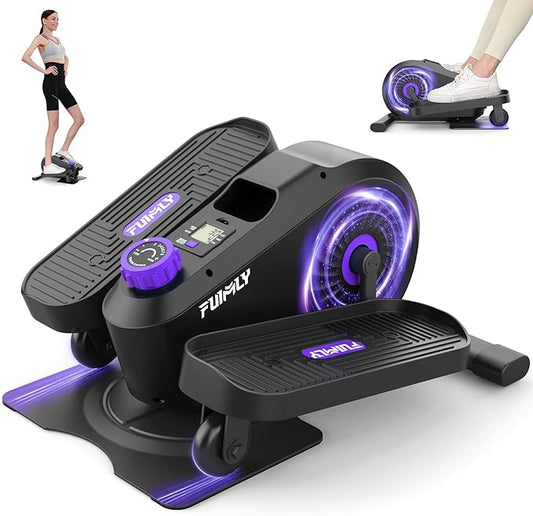 FUNMILY Under Desk Elliptical, Under Desk Bike Pedal Exerciser, Fully Assembled Leg Exerciser 2 in 1 Seated Standing Elliptical, Ultra-Quiet Mini Elliptical Machines for Home Office Use