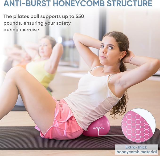 APEXUP Yoga & Pilates Ball - Anti Slip Heavy Duty Gym Ball for Fitness, Balance & Core Workout