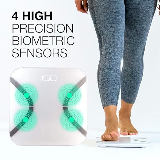 Korescale Gen2 Digital Smart Scale with BMI, Body Fat, Muscle Mass, Weight | Highly Accurate Bathroom Scales, Bluetooth Composition Analyzer | Compatible with KoreHealth, Apple Health App (White)