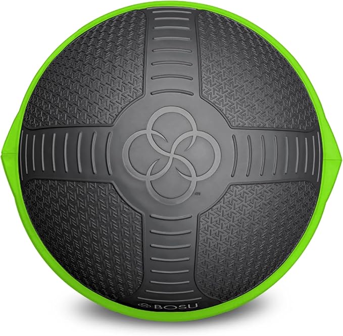 Bosu Half Ball Home Balance Exercise Trainer for Strength and Flexibility Workouts with Built to Last Burst Resistant Material and Hand Pump