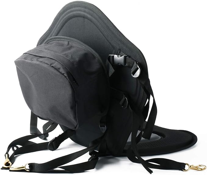 Leader Accessories Kayak Seats Paddle Board Seat Universal Padded Canoe SUP Seat with Back Support - Deluxe Kayak Chair Seat Cushion with Storage Bag