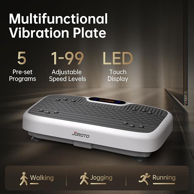 JOROTO Vibration Plate Exercise Machine, Vibration Platform Plate for Lymphatic Drainage & Weight Loss, Vibrating Plate Body Shaker Exercise Machine for Women Whole Body Workout