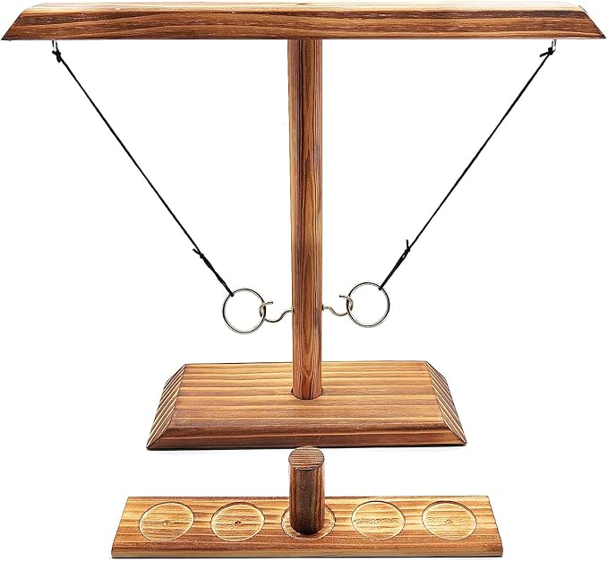Hook and Ring Game Handmade Wooden Toss Game for Kids and Adults,Yard Games,Toss Game for Bars,Home,Party