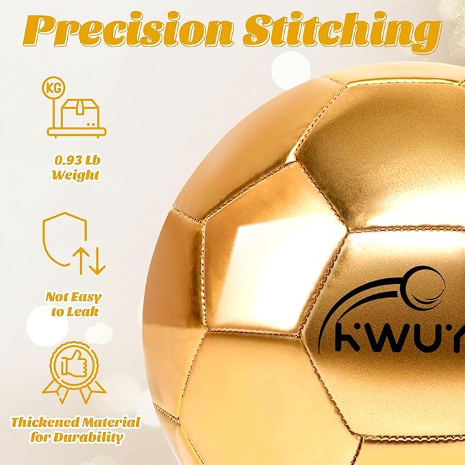 Size 3 4 5 Glitter Pink Gold Purple Soccer Ball Set with Pump Youth Soccer Ball for Kids Aged 4-6 6-8 8-12 Toddler Soccer Ball Soft Training Ball Practice for Teens Children Adults Boys Girls