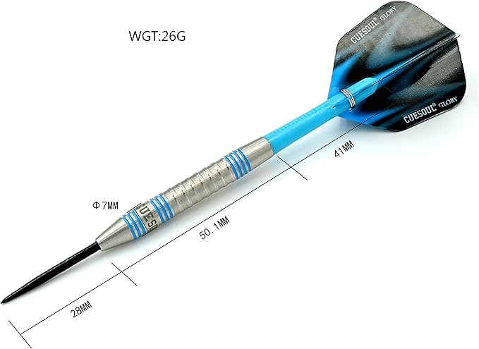 CUESOUL Professional Tungsten Steel Tip Dart Set 85% Tungsten 22g/24g/26g-Glory Series