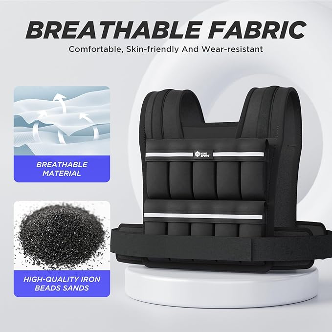 Weighted Vest,20lbs/30lbs Adjustable Weighted Vest for Men,20 In 1 Fast Adjust Weight Vest,Workout Vest for Home Walking Strength Training Weight Loss