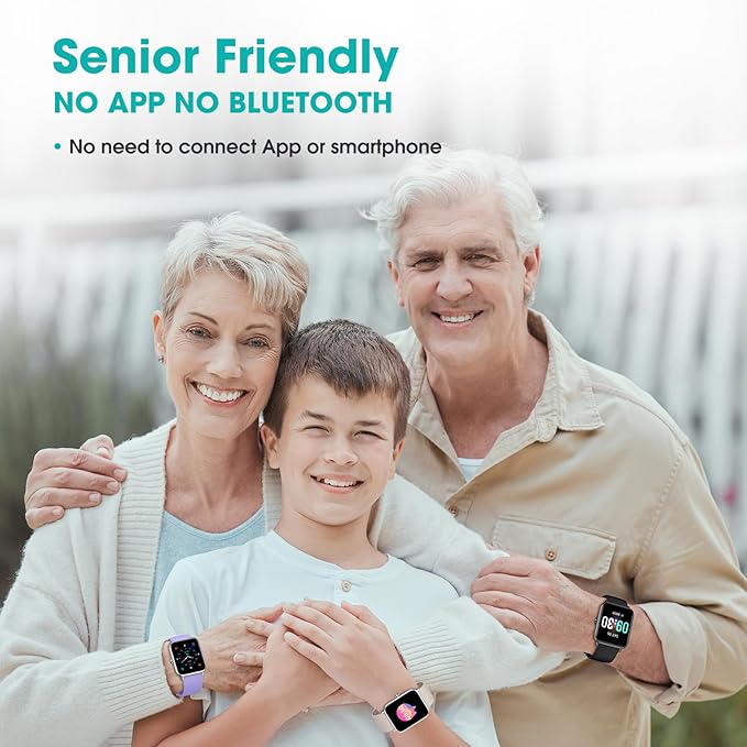 Pedometer Watch Senior Friendly No App/Phone Required, Waterproof Fitness Tracker Watch with Step Counter Calories/Sleep Tracker for Walking Running for Men Women