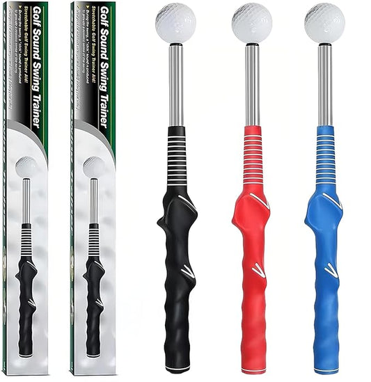 Golf Grip Trainer,Golf Swing Trainer,Retractable Right-Handed Grip Trainer Golf Training Aid for Warmup, Strength Tempo Practice, Indoor/Outdoor Use Improve Swing Rhythm & Accuracy