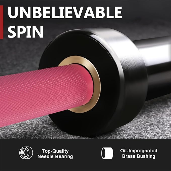 PROOFGOLD 6.6ft/7ft Olympic Barbell Bar 35Lb(15kg)/45LB(20kg) Barbell,Bench Press Bar for Squats and Deadlifts,Olympic Weight Bar for Home Gym,Womens Mens barbell(2inch),500LB/700LB/1000LB