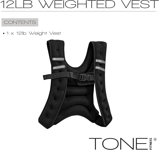 Tone Fitness Weighted Vest | 8lb or 12lb | Multiple Options