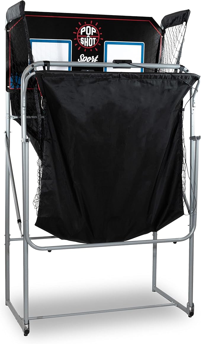 Pop-A-Shot - Dual Shot Sport | Arcade Basketball Game for Home | Paddle Scoring Hoop, 10 Game Modes, 4 Balls | Foldable for Easy Storage | Fun for All Players