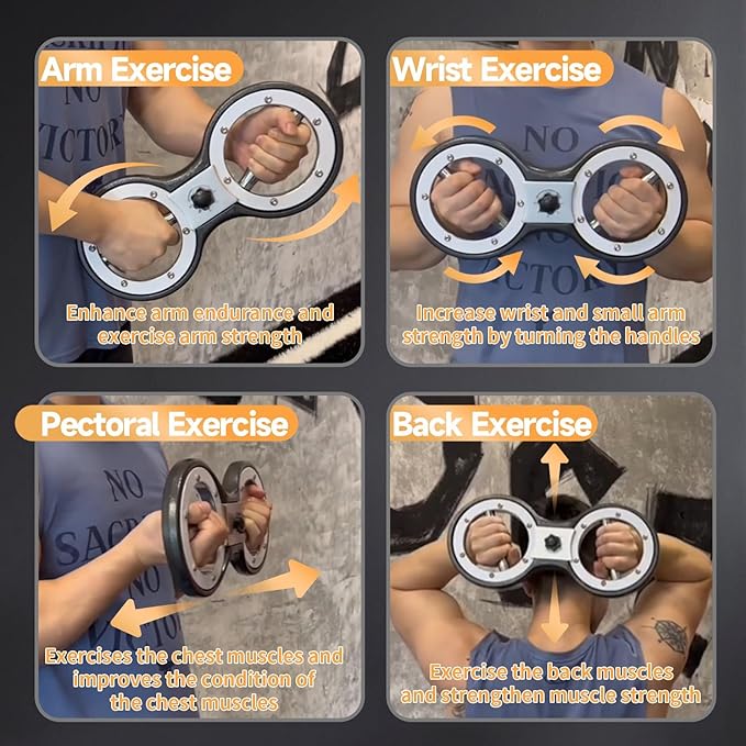 Burn Machine Arm Workout Appliances 360 Degree Rotatable Forearm Exerciser Resistance Adjustable Multi-Functional Rotational Trainer Grip Strength Trainer for Home and Gym Workouts.