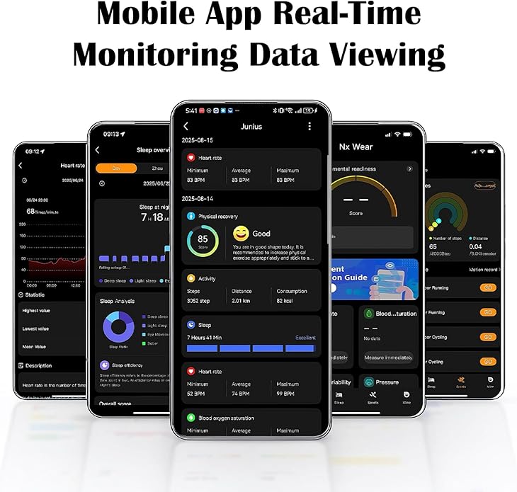 Smart Bracelet for Women 5ATM Waterproof Fitness Tracker with Heart Rate/Blood Oxygen/HRV/Sleep Monitor/Female Menstrual Cycle Activity Tracking Fashion Diamond Bracelet with 2 Bands