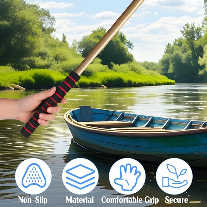 4 Pairs Kayak Paddle Grips Soft Sponge Kayak Paddle Wraps No-Slip Grip Kayaking Accessories for Prevention Calluses Prevent