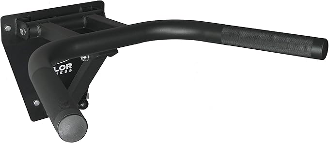 Valor Fitness Wall Mounted Dip Station Bars - Space Saver - Foldable Home Gym Workout Equipment - 350 lb. Capacity