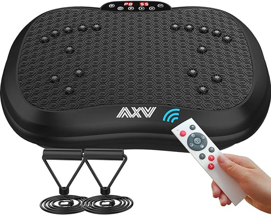 AXV Vibration Plate Exercise Machine Whole Body Workout Portable Mini Vibrate Fitness Platform Lymphatic Drainage Machine for Weight Loss Shaping Toning Wellness Home Gyms Workout (Mini)
